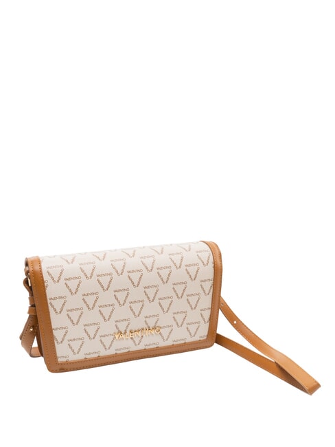 LADY RE Sac bandouli&egrave;re, double portabilit&eacute; blanc/cuir - Sacs pour Femme