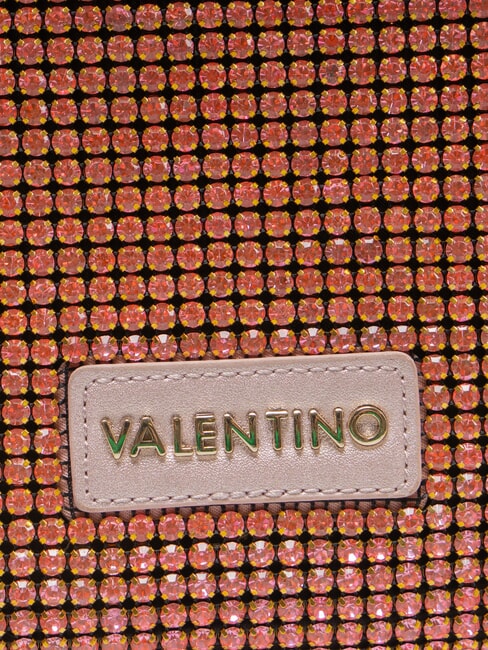 NABILAH Pochette avec strass et bandouli&egrave;re rose - Sacs pour Femme