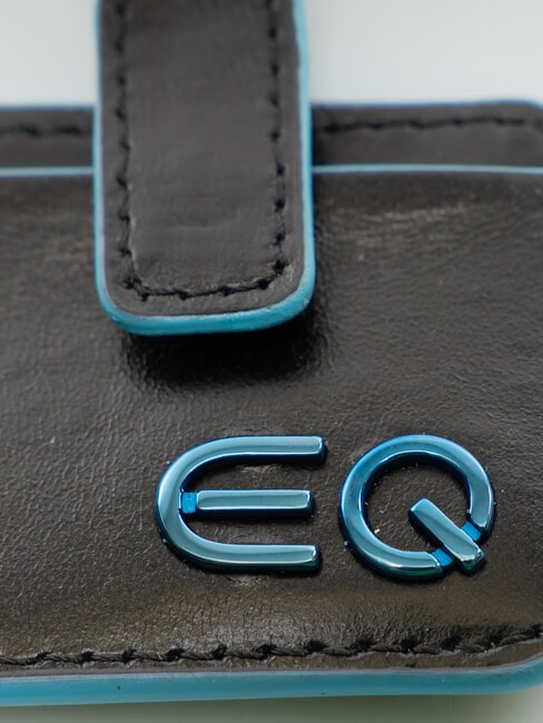 BLUE SQUARE Porte-cl&eacute;s en cuir Noir - Porte-cl&eacute;s