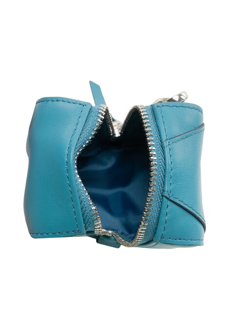 MUSE Porte-cl&eacute;s en cuir, avec cha&icirc;ne bleu - Porte-cl&eacute;s