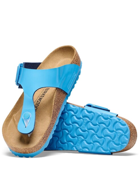GIZEH BIG BUCKLE Sandales bleu ciel brevet&eacute; - Chaussures Femme