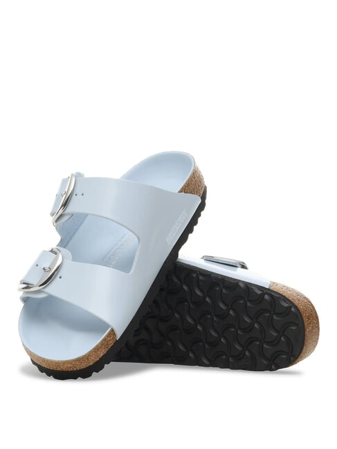 ARIZONA BIG BUCKLE Sandales en cuir &agrave; boucles briller bleu - Chaussures Femme