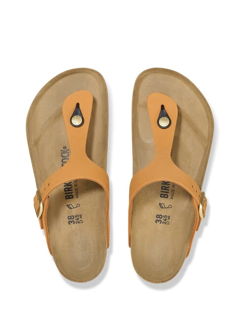 GIZEH sandales en cuir orange br&ucirc;l&eacute; - Chaussures Femme