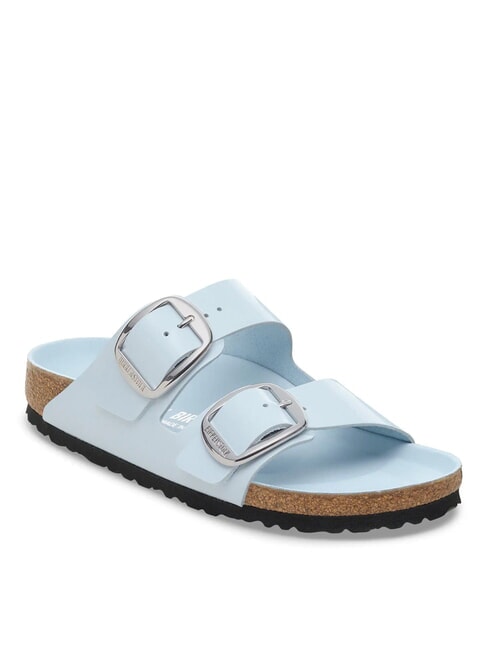 ARIZONA BIG BUCKLE Sandales en cuir &agrave; boucles briller bleu - Chaussures Femme