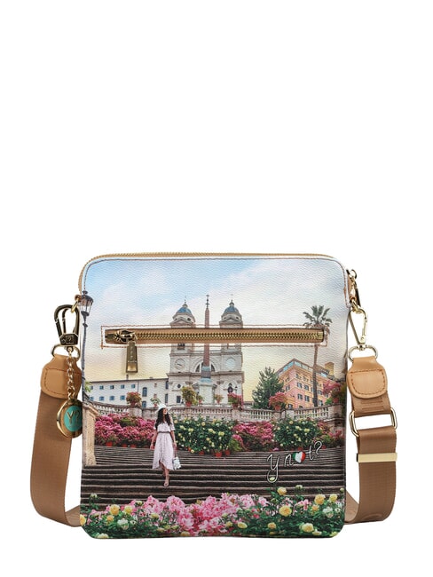 YESBAG Sac &agrave; bandouli&egrave;re plat floral - Sacs pour Femme