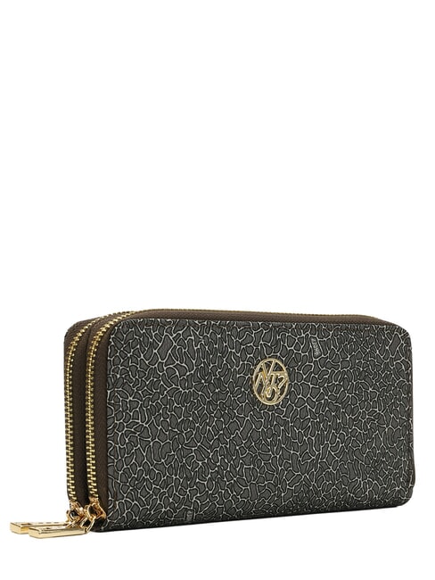 LUX Grand portefeuille zipp&eacute; taupe - Portefeuilles Femme