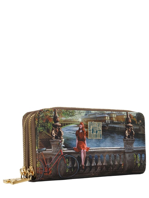 CITY LIFE Grand portefeuille zipp&eacute; bonheur - Portefeuilles Femme