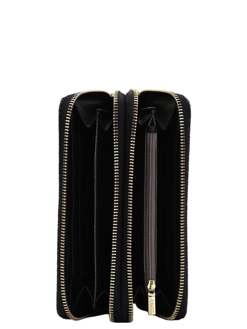 LUX Grand portefeuille zipp&eacute; NOIR - Portefeuilles Femme