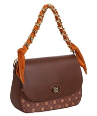 YNOT EMILY Sac &agrave; bandouli&egrave;re avec cha&icirc;ne logo chocolat - Sacs pour Femme - 2