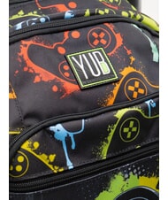 YUB FLASHY SIGN Sac &agrave; dos &agrave; roulettes Noir - Sacs &agrave; dos &agrave; roulettes - 3