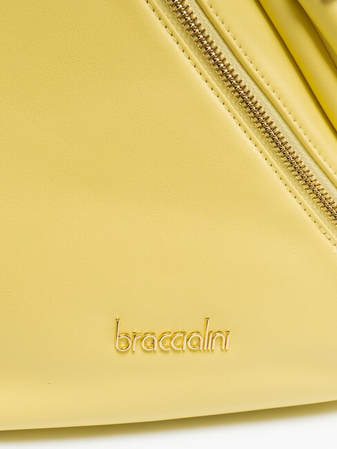 SOFIA Sac &agrave; dos en cuir avec petites fleurs jaune - Sacs pour Femme