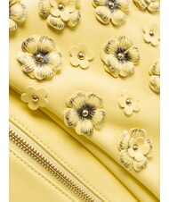 BRACCIALINI SOFIA Sac &agrave; dos en cuir avec petites fleurs jaune - Sacs pour Femme - 4