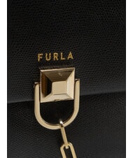FURLA MISS MIMI Sac &agrave; main avec bandouli&egrave;re d&eacute;sert + noir - Sacs pour Femme - 3