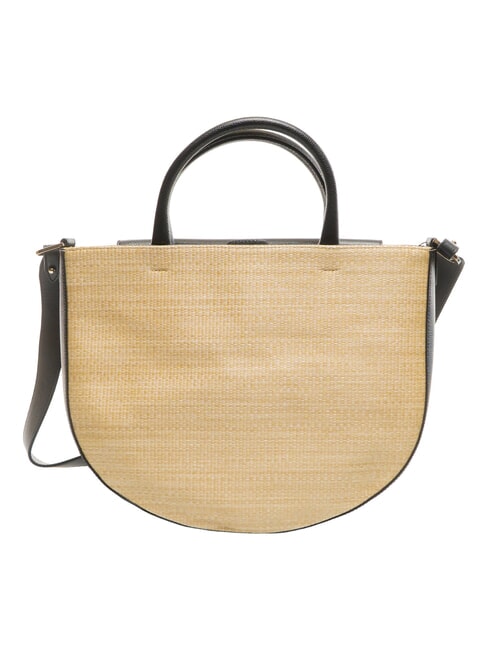 MISS MIMI Sac &agrave; main avec bandouli&egrave;re d&eacute;sert + noir - Sacs pour Femme