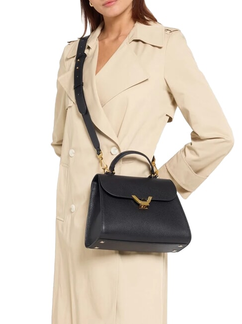 DEW Sac &agrave; main avec bandouli&egrave;re Noir - Sacs pour Femme
