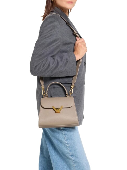 DEW Sac &agrave; main avec bandouli&egrave;re taupe chaud - Sacs pour Femme