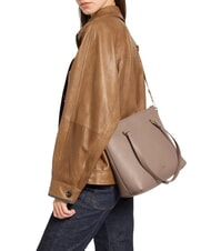 COCCINELLE MARINA Sac de courses en cuir taupe chaud - Sacs pour Femme - 2