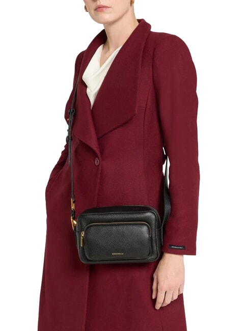 SAGITTA Mini salle de cuir Noir - Sacs pour Femme