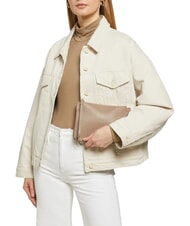 COCCINELLE LORINE pochette en cuir taupe chaud - Sacs pour Femme - 2