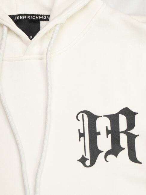 SENYA Sweatshirt &agrave; capuche blanc cass&eacute; / noir - Pulls molletonn&eacute;s