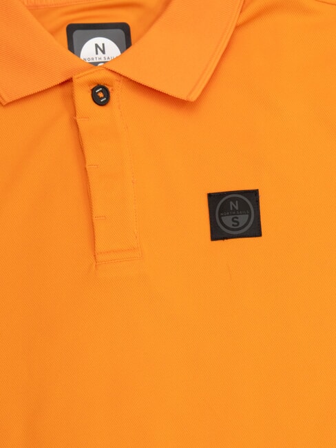 NORTH TECH polo d&eacute;contract&eacute; &agrave; manches courtes papaye orange - chemise polo