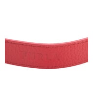 FURLA CAMPIONARIO - GIOVE Bandouli&egrave;re logot&eacute;e en cuir Rouge v&eacute;nitien + noir - Accessoires pour sacs - 3