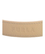 FURLA CAMPIONARIO - GIOVE Bandouli&egrave;re logot&eacute;e en cuir gris-beige + noir - Accessoires pour sacs - 3
