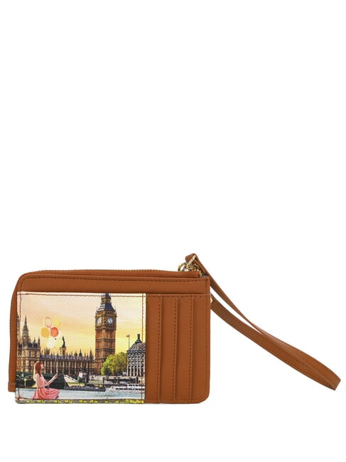YESBAG Porte-cartes plat avec fermeture &eacute;clair et dragonne fleur jaune - Portefeuilles Femme