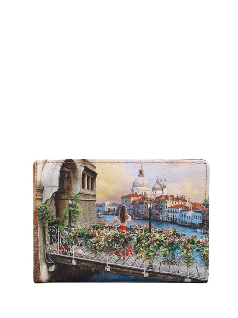 YESBAG Porte-cartes avec porte-monnaie canal fleuri - Portefeuilles Femme