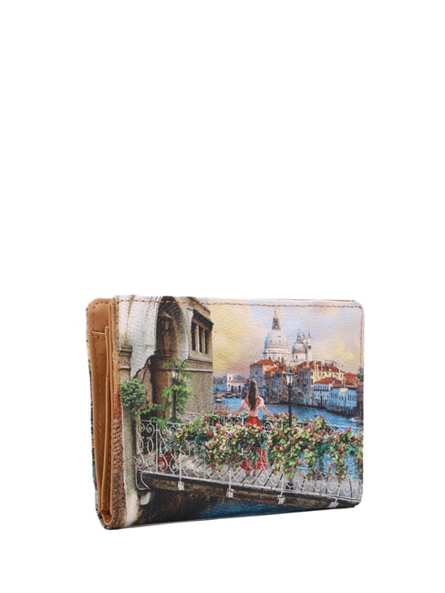 YESBAG Porte-cartes avec porte-monnaie canal fleuri - Portefeuilles Femme