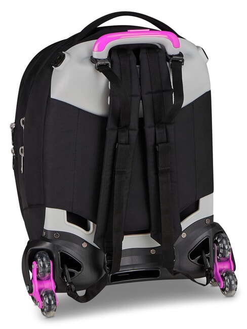 PLUMPY LINE GIRL Sac &agrave; dos trolley double face Noir - Sacs &agrave; dos &agrave; roulettes