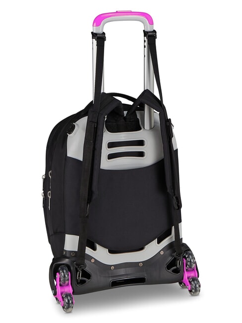 PLUMPY LINE GIRL Sac &agrave; dos trolley double face Noir - Sacs &agrave; dos &agrave; roulettes