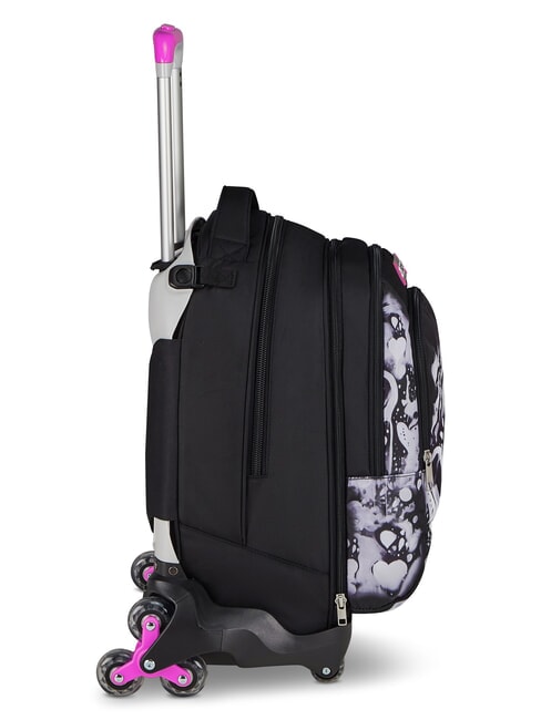 PLUMPY LINE GIRL Sac &agrave; dos trolley double face Noir - Sacs &agrave; dos &agrave; roulettes