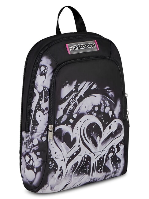 PLUMPY LINE GIRL Sac &agrave; dos trolley double face Noir - Sacs &agrave; dos &agrave; roulettes