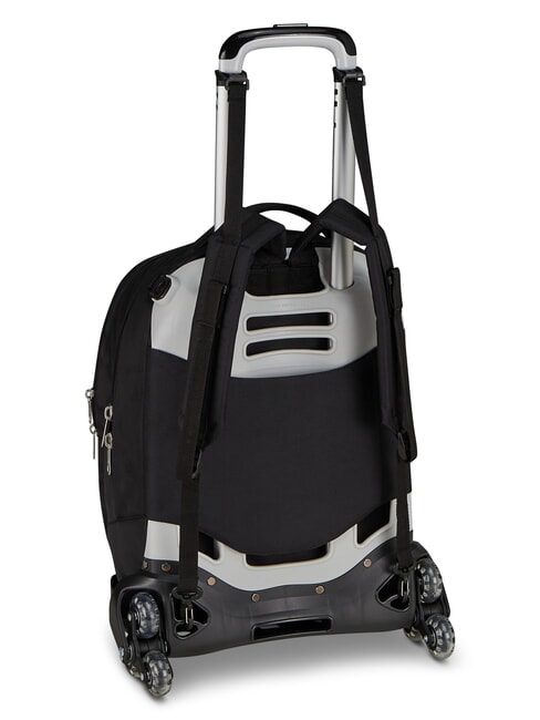 PLUMPY LINE BOY Sac &agrave; dos double avec trolley Noir - Sacs &agrave; dos &agrave; roulettes