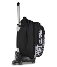 SEVEN PLUMPY LINE BOY Sac &agrave; dos double avec trolley Noir - Sacs &agrave; dos &agrave; roulettes - 6