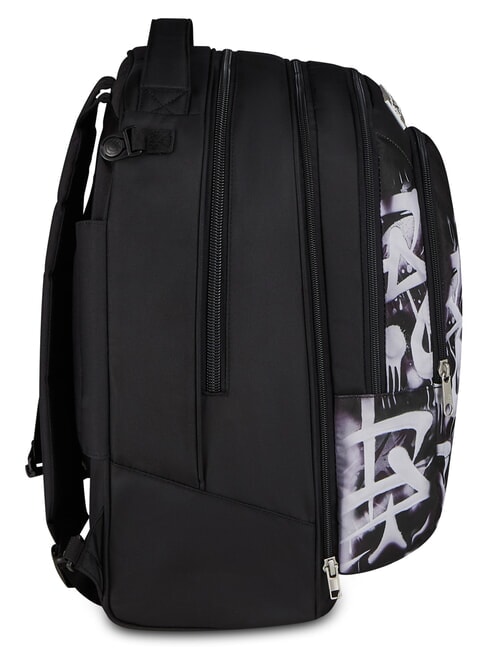 PLUMPY LINE BOY Sac &agrave; dos double avec trolley Noir - Sacs &agrave; dos &agrave; roulettes