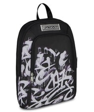 SEVEN PLUMPY LINE BOY Sac &agrave; dos double avec trolley Noir - Sacs &agrave; dos &agrave; roulettes - 8