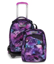 SEVEN PINK FUSION Sac &agrave; dos trolley d&eacute;tachable Rose - Sacs &agrave; dos &agrave; roulettes - 2