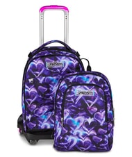 SEVEN LOVEPASS Sac &agrave; dos trolley 3 en 1 violette magique - Sacs &agrave; dos &agrave; roulettes - 2