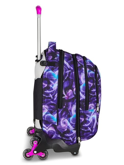 LOVEPASS Sac &agrave; dos trolley 3 en 1 violette magique - Sacs &agrave; dos &agrave; roulettes
