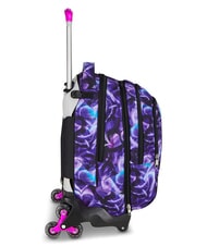 SEVEN LOVEPASS Sac &agrave; dos trolley 3 en 1 violette magique - Sacs &agrave; dos &agrave; roulettes - 6