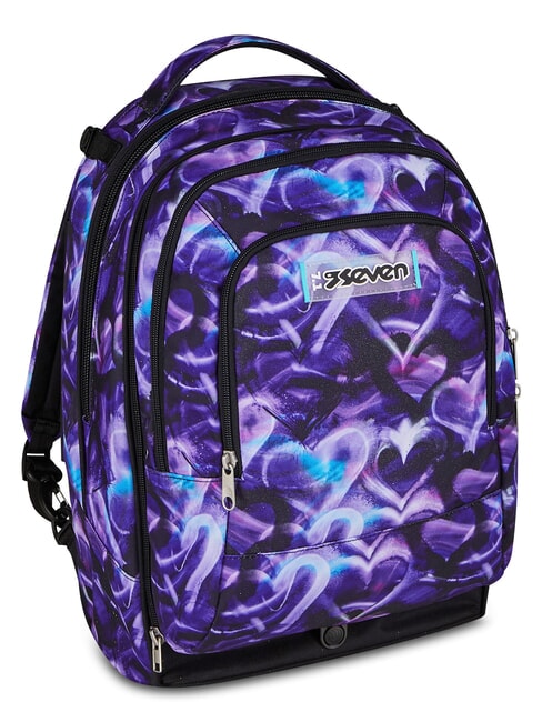 LOVEPASS Sac &agrave; dos trolley 3 en 1 violette magique - Sacs &agrave; dos &agrave; roulettes