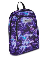 SEVEN LOVEPASS Sac &agrave; dos trolley 3 en 1 violette magique - Sacs &agrave; dos &agrave; roulettes - 8