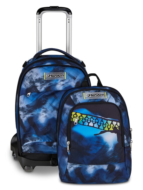 BLU FUSION Sac &agrave; dos trolley 3 en 1 Fluo turquoise - Sacs &agrave; dos &agrave; roulettes