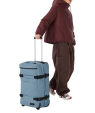 EASTPAK TRANSIT'R PLUS M Chariot moyen poussi&egrave;re de b&acirc;che bleue - Valises Semi-rigides - 6