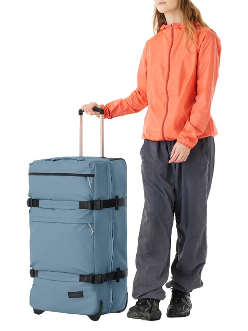 TRANSIT'R PLUS L Grand chariot poussi&egrave;re de b&acirc;che bleue - Valises Semi-rigides