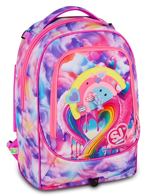 JOYFUL PINS GIRL Sac &agrave; dos trolley 3 en 1 fuxiafluo - Sacs &agrave; dos &agrave; roulettes
