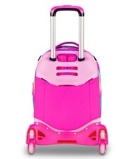 SJGANG SOFT POUCH GIRL Sac &agrave; dos &agrave; roulettes d&eacute;tachable poup&eacute;e rose - Sacs &agrave; dos &agrave; roulettes - 3