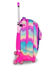 SJGANG SOFT POUCH GIRL Sac &agrave; dos &agrave; roulettes d&eacute;tachable poup&eacute;e rose - Sacs &agrave; dos &agrave; roulettes - 6
